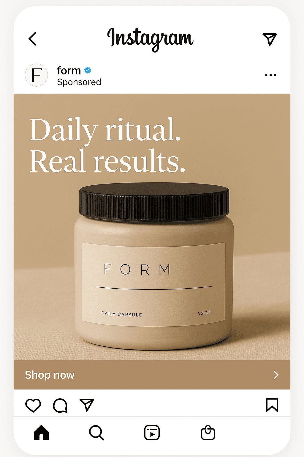 Example paid ad creative