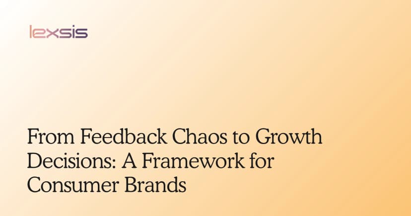 From Feedback Chaos to Growth Decisions: A Framework for Consumer Brands