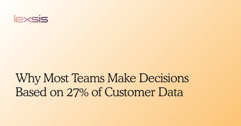 Why Most Teams Make Decisions Based on 27% of Customer Data